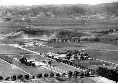 View of the San Fernando Valley and Topanga Canyon, 1922