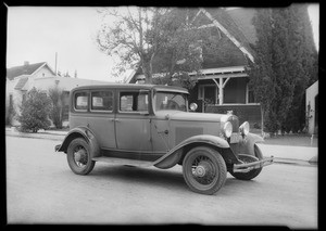 Chevrolet, F.G. Powell, assured, policy #14791, Southern California, 1932