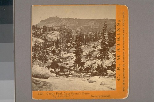 Castle Peak from Grant's Butte, Western Summit. (by A. A. Hart?)