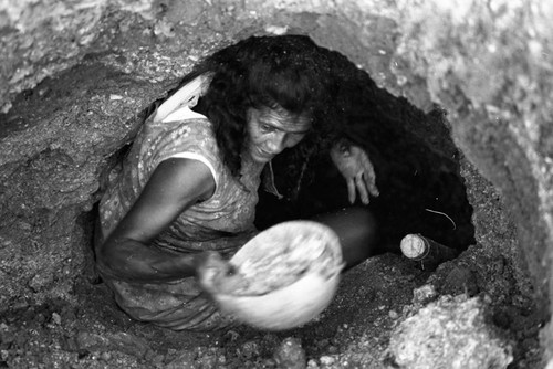 Women extracting clay, La Chamba, Colombia, 1975