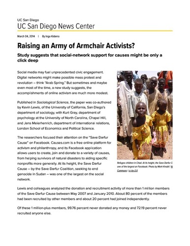 Raising an Army of Armchair Activists?