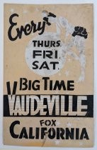 Fox California Vaudeville advertisement
