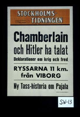 Chamberlain och Hitler har talat. Deklarationer om Krig och fred