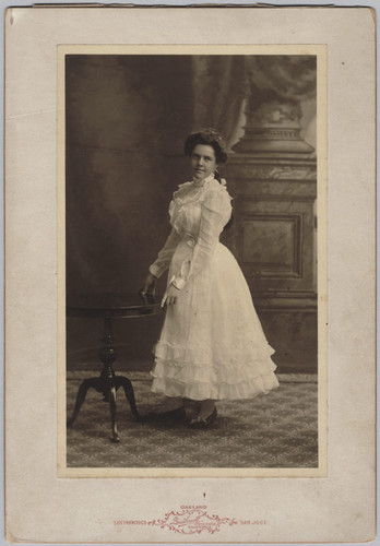 Florence Margery Dunbar, Graduation dress, Lincoln School, 8th grade [ca. 1895]