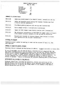 USC Faculty Senate minutes, 1981-05-20