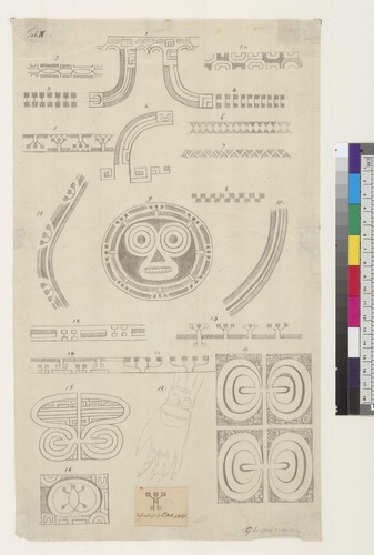 [Figures used in tattooing, Nukahiva, Marquesas Islands, Oceania]