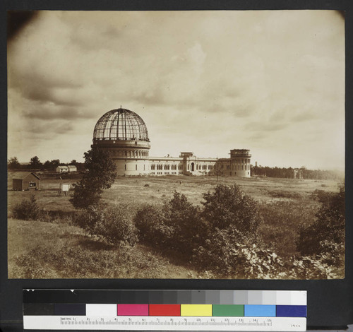 Yerkes Observatory under construction, looking northeast