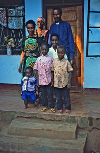 Hilder and Brighton Kahigi with their kids, Bukoba, Tanzania. Rev. Brighton Kahigi served as pa