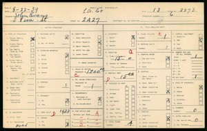 WPA household census for 2427 PIRU ST, Los Angeles County