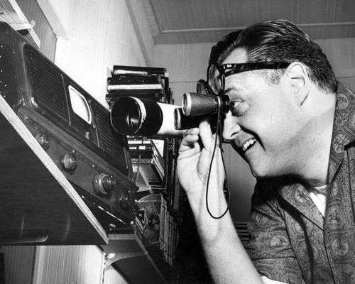 Jim Hawthorne with binoculars