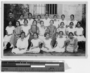 High school girls with Fr. Anselmo Lazo, Camiling, Philippines, ca. 1920-1940