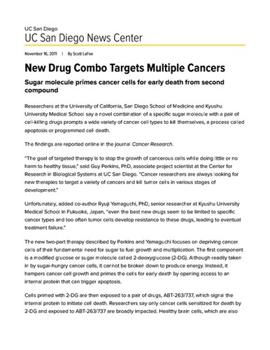 New Drug Combo Targets Multiple Cancers