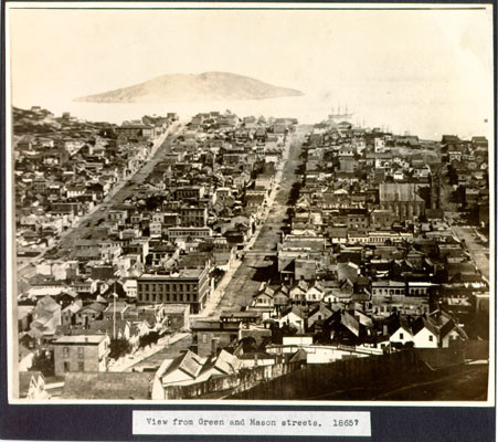 View from Green and Mason streets. 1865?