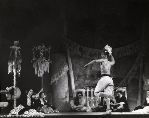 Gisella Caccialanza with four males dancers in Christensen's "Pastorela"