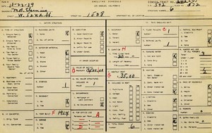 WPA household census for 1538 W 52ND, Los Angeles