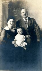 Respini family, 1918 Sarah (Sadie) Furlong Respini, first son Stanley James and father Americo James Respini