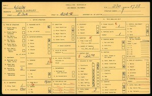 WPA household census for 424 EAST 30TH STREET, Los Angeles