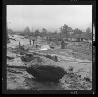 Mud flow on Calabria Drive, Glendora 1969