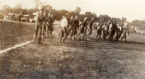 Football Team Playing a Game
