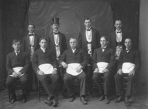 Masonic Lodge Officers, Porterville, Calif., 1914