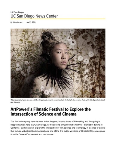 ArtPower!’s Filmatic Festival to Explore the Intersection of Science and Cinema