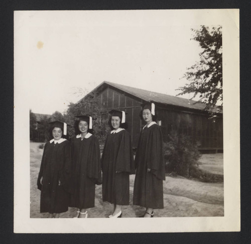 Female graduates from Poston High School