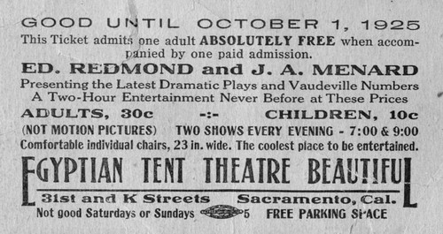Vaudeville Admission Ticket