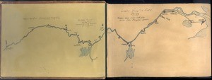 L. P. Bischoff photo album. Map of Yangtze River, hand-drawn