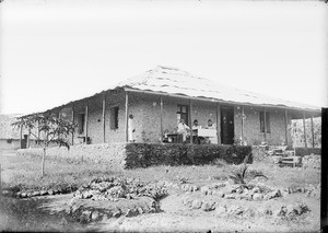 Missionaries on a veranda, Tanzania, ca.1896-1920