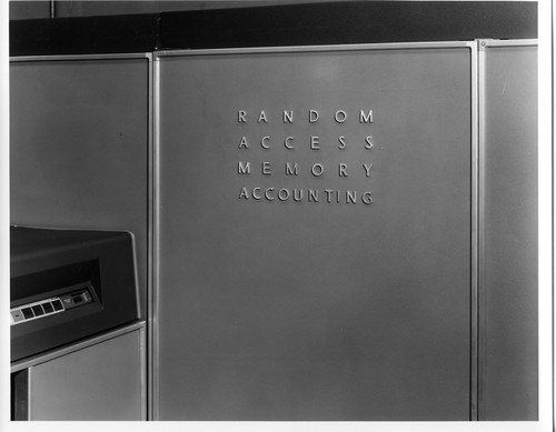 Image Showing the Label of an IBM Random Access Memory Accounting Computer
