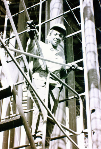 Tradeswoman at a construction site