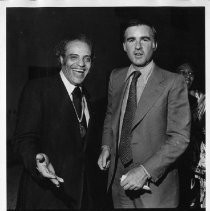 Benjamin Hooks, the American Civil Rights leader, with Gov. Jerry Brown. Hooks, a minister and attorney, served as the executive director of the NAACP from 1977-1992