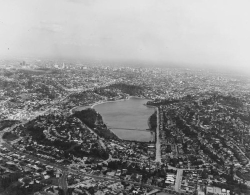 Silver Lake looking southeast, aerial