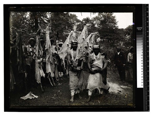 Along the "Redwood Highway" White Deerskin Dance, Klamath, Cal. #11/Among the Indians in California [White Deer Skin Dance - 1899 - Hoopa #1 "Masters of Ceremony"/unknown]