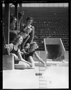 Dedication of Olympic pool, Los Angeles, CA, 1932