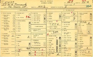 WPA household census for 412 N MAIN, Los Angeles