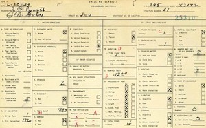 WPA household census for 500 N SOTO, Los Angeles