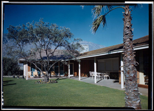 Trousdale, Mr. and Mrs. Paul W., residence. Exterior and Outdoor living space