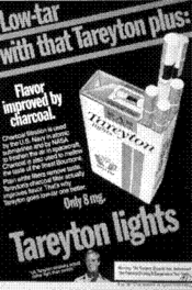 Low--tar with that Tareyton plus: Flavor improved by charcoal