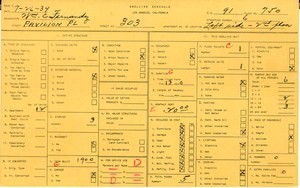 WPA household census for 303 PAVILION, Los Angeles