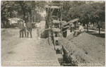 Trench digger used on the sewer in Calistoga, Cal.