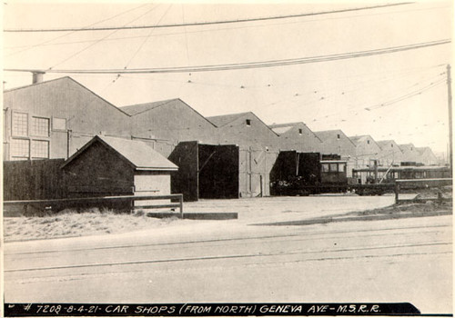 Car shops (from north) Geneva Ave. - M.S.R.R.