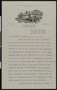 Paul Eldridge, letter, 1939-10-26, to Hamlin Garland