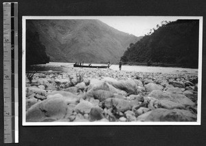Boat used after accident, Sichuan, China, ca.1929