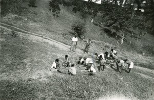 Pupils going for a walk, in Cameroon