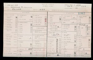WPA household census for 423 W OLIVER, Los Angeles County