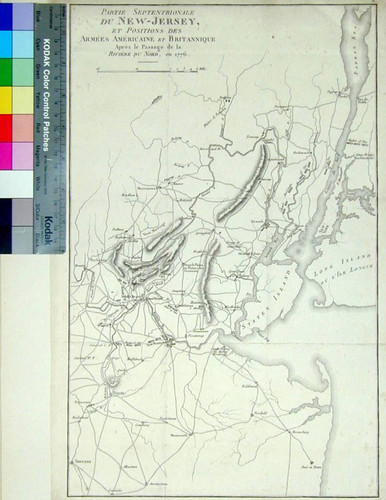 Partie Septentrionale du New-Jersey, et Positions des Armées Américaine et Britannique Après le Passage de la Rivière du Nord, en 1776