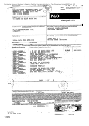 [Bill of Lading from Gallaher International Limited to P & O Nedlloyd Ltd on 5600 master cases of Sovereign Classic]