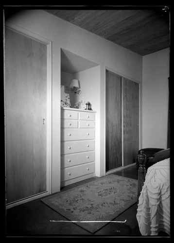 Clothier, Mr. and Mrs. Lyle, residence. Bedroom cabinet