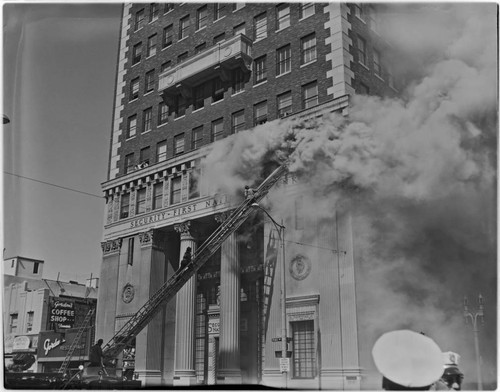 The Security Pacific National Bank Fire, 1st St. and Pine
